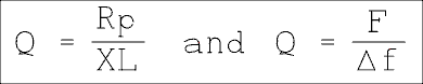 Q = Rp over X L and Q = f over delta f.