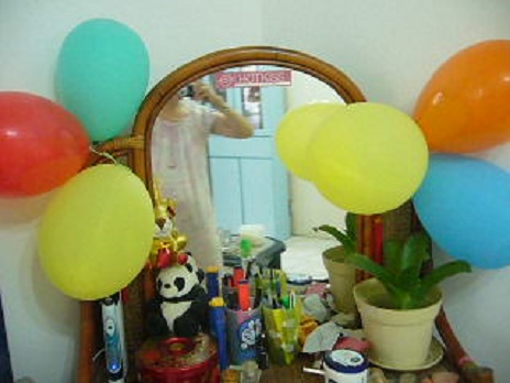 Balloons everywhere at home!