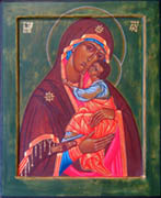 Virgin of Tenderness - Adapted from a Russian icon of the School of Moscow (XVIth Century). From Atelier St. Andre
