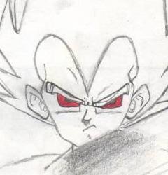 Although my brother swears he isn't a fan of Vegeta...well, I guess this picture just give away his admiration for the guy (plus it was his first DBZ pic...and it has VEGETA in it?!  0.O)