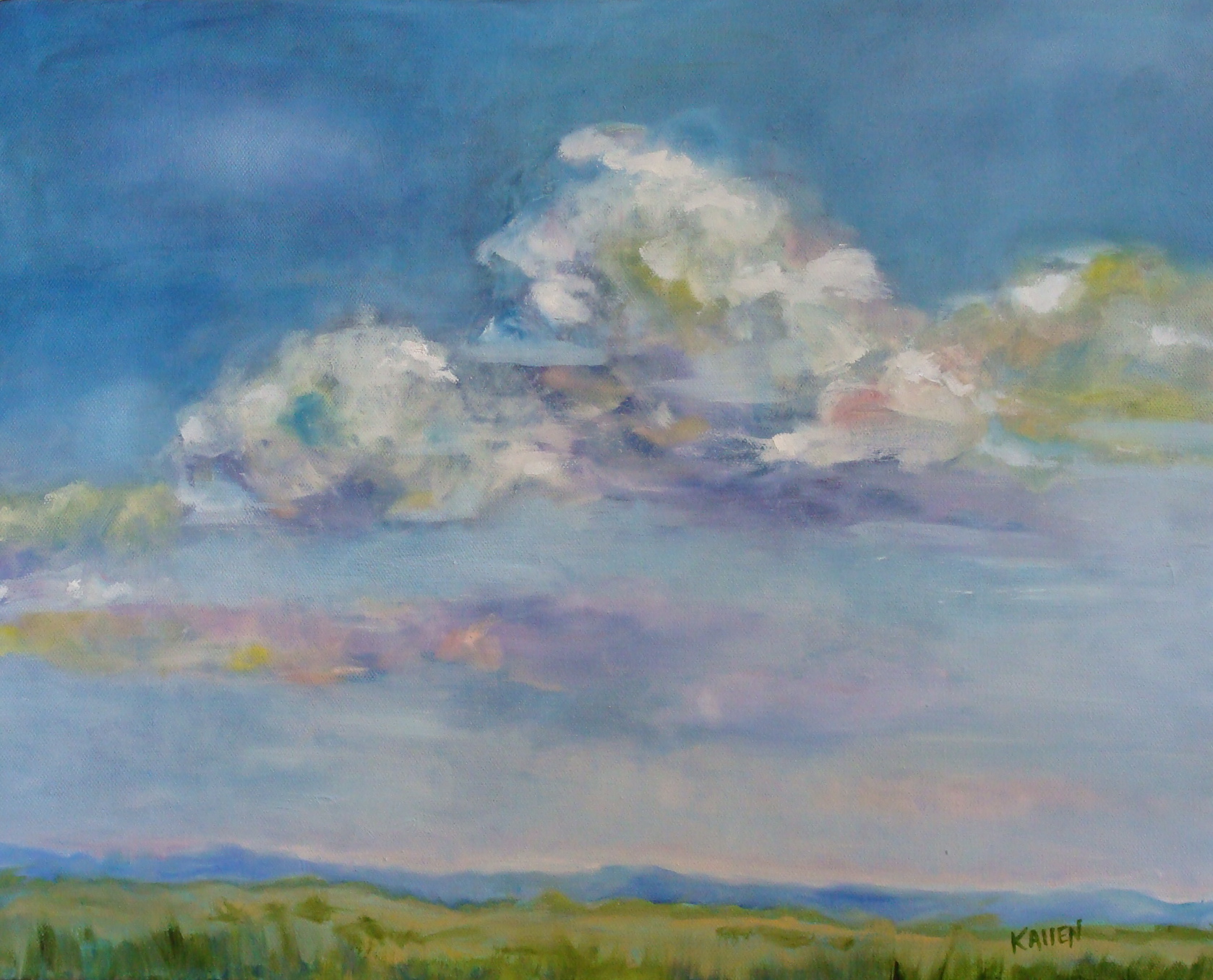 a painting of the sky