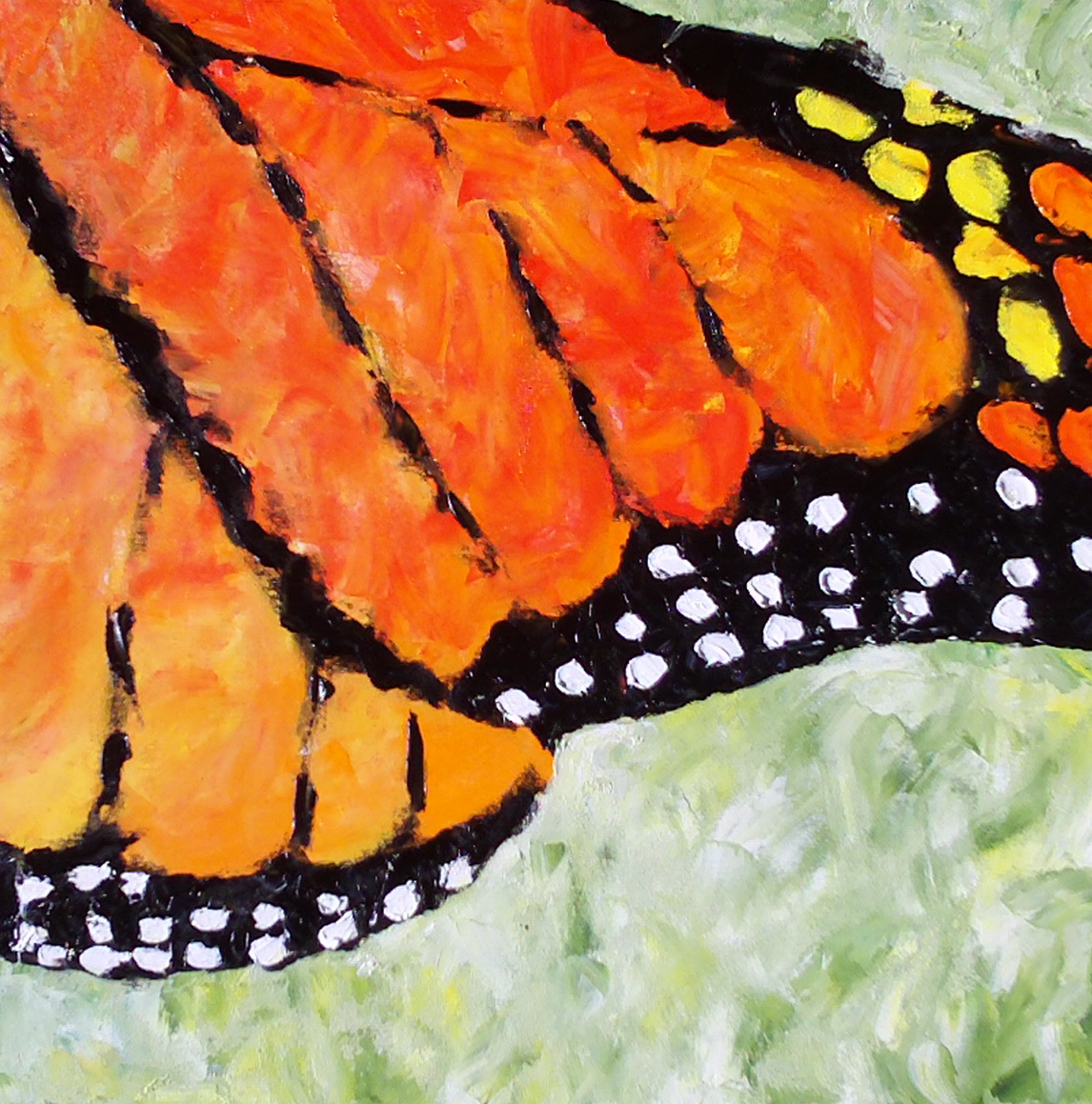 a painting of a monarch butterfly wing