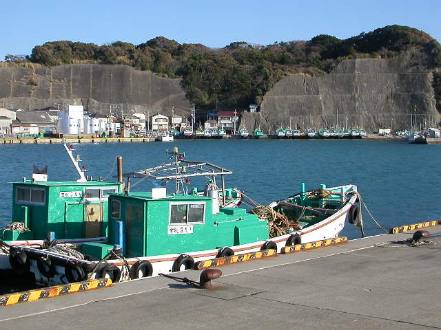 Fishing ships aplenty at the Japanese Pacific Island port of Katsuura