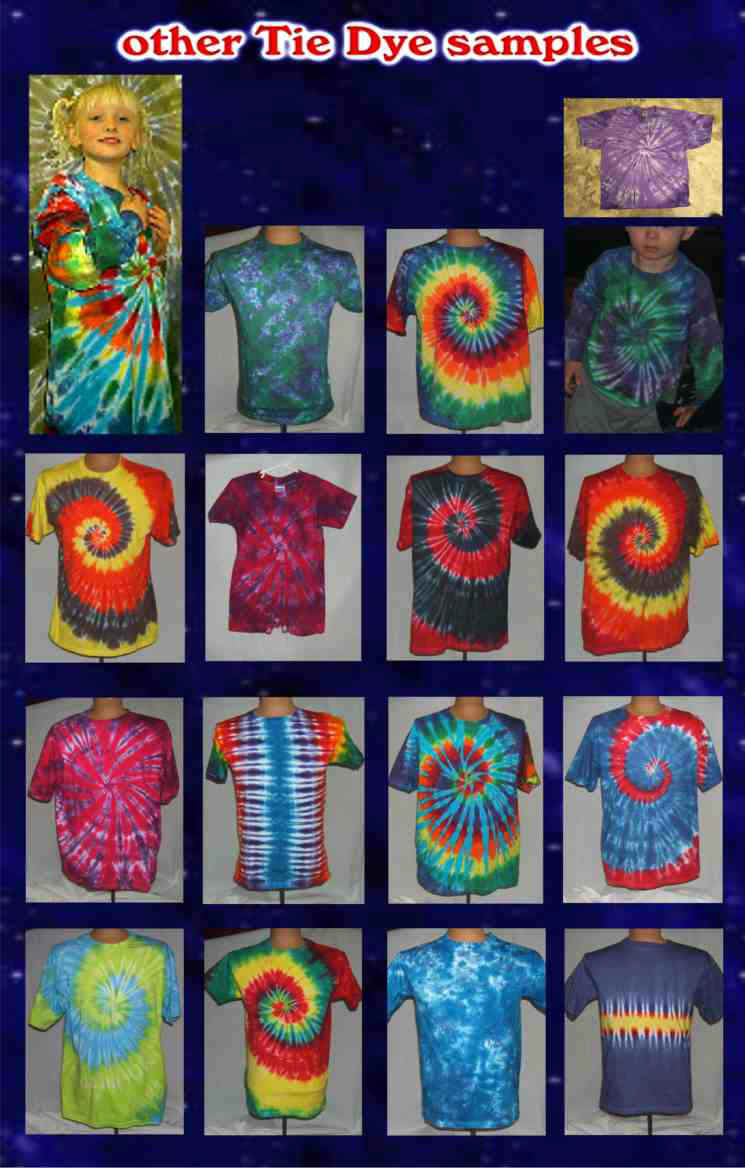 A Large Selection Of Our Hand Made Tie Dyes