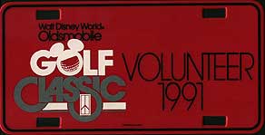 Walt Disney World Oldsmobile Golf Classic 1991 Volunteer