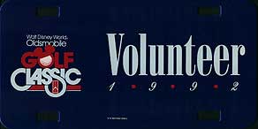 Walt Disney World Oldsmobile Golf Classic 1992 Volunteer