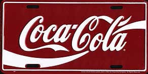 Coca-Cola logo plate