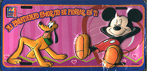 Chilean Plate with Mickey and Pluto.