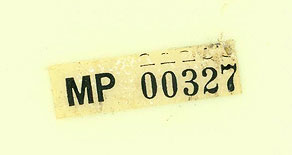 Close-up of unique serial number