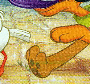 HM #1 Hidden Mickey on Pluto's paw.