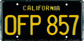 California OFP857 Herbie the Love Bug replica