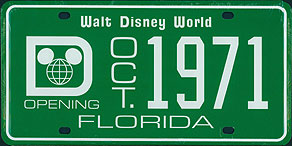 Walt Disney World, Opening, Oct 1971, Florida.
