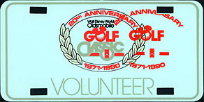 20th Anniversary Walt Disney World Oldsmobile Golf Classic 1971 - 1990 Volunteer- Printing Error