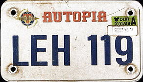 Autopia Vehicle Plate LEH119