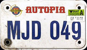 Autopia Vehicle Plate MJD049