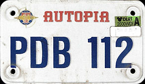 Autopia Vehicle Plate PDB112