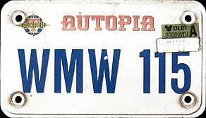 Autopia License Tab WMW115