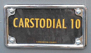 Custodial Cart license plate
