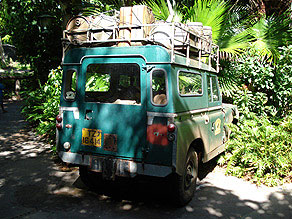 Warden's House and Land Rover Defender