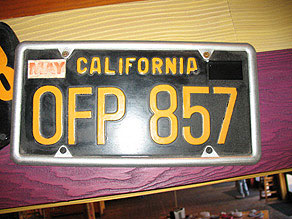 Pizza Oom Mow Mow - Paradise Pier Area - California Adventure - Herbie the Love Bug license plate
