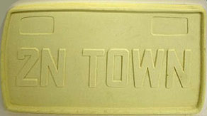 Toontown Vehicle License Plate