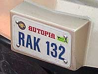 Autopia Vehicle Plate