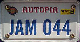 Autopia Vehicle Plate