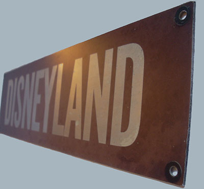 Disneyland Autopia Vehicle License Plate