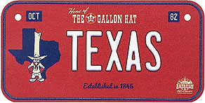 Home of the 10-Gallon Hat Oct 82 Texas Established in 1845  American Adventure Epcot World Showcase