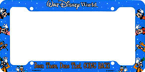 Metal license plate frames | WDWMAGIC - Unofficial Walt Disney World ...