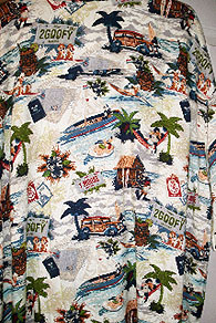 Hawaiian-style Shirt with Disney License Plates