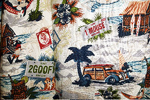 Hawaiian-style Shirt with Disney License Plates