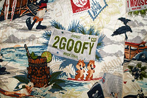 Hawaiian-style Shirt with Disney License Plates