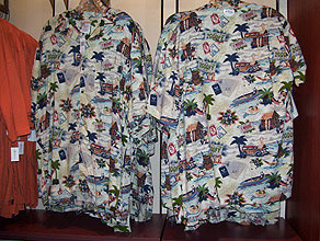 Hawaiian-style Shirt with Disney License Plates