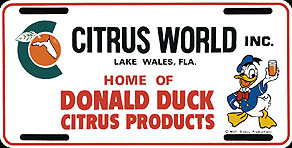 Citrus World Inc. Lake Wales, FLA. Home of Donald Duck Citrus Products