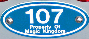 Property of Magic Kingdom (numbered) found on electric wheelchairs