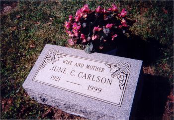 June Carlson headstone