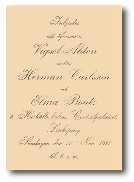 Herman & Elma's Wedding Invitation