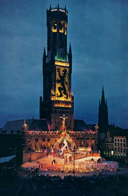 Lion of Flanders on the belfrey of Bruges