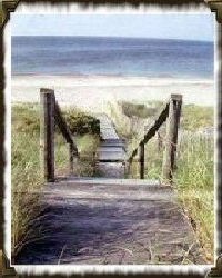 wooden steps to beach