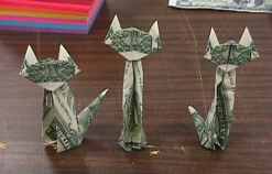 origami money cats