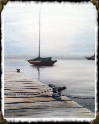 sailboat and dock