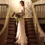 bride on stairs