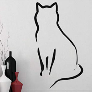 cat outline on wall