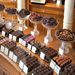 chocolates in shop