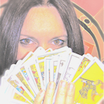psychic with tarot cards