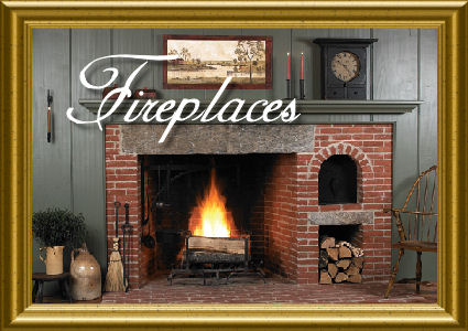 brick fireplace