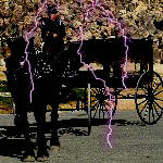 lightning and hearse