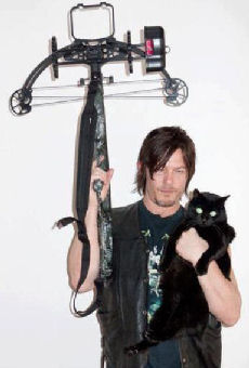 Norman Reedus with cat