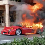 Ferrari on fire